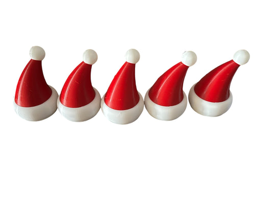 Holiday Bottle Topper: Santa Hat Edition - Set of 5 hats