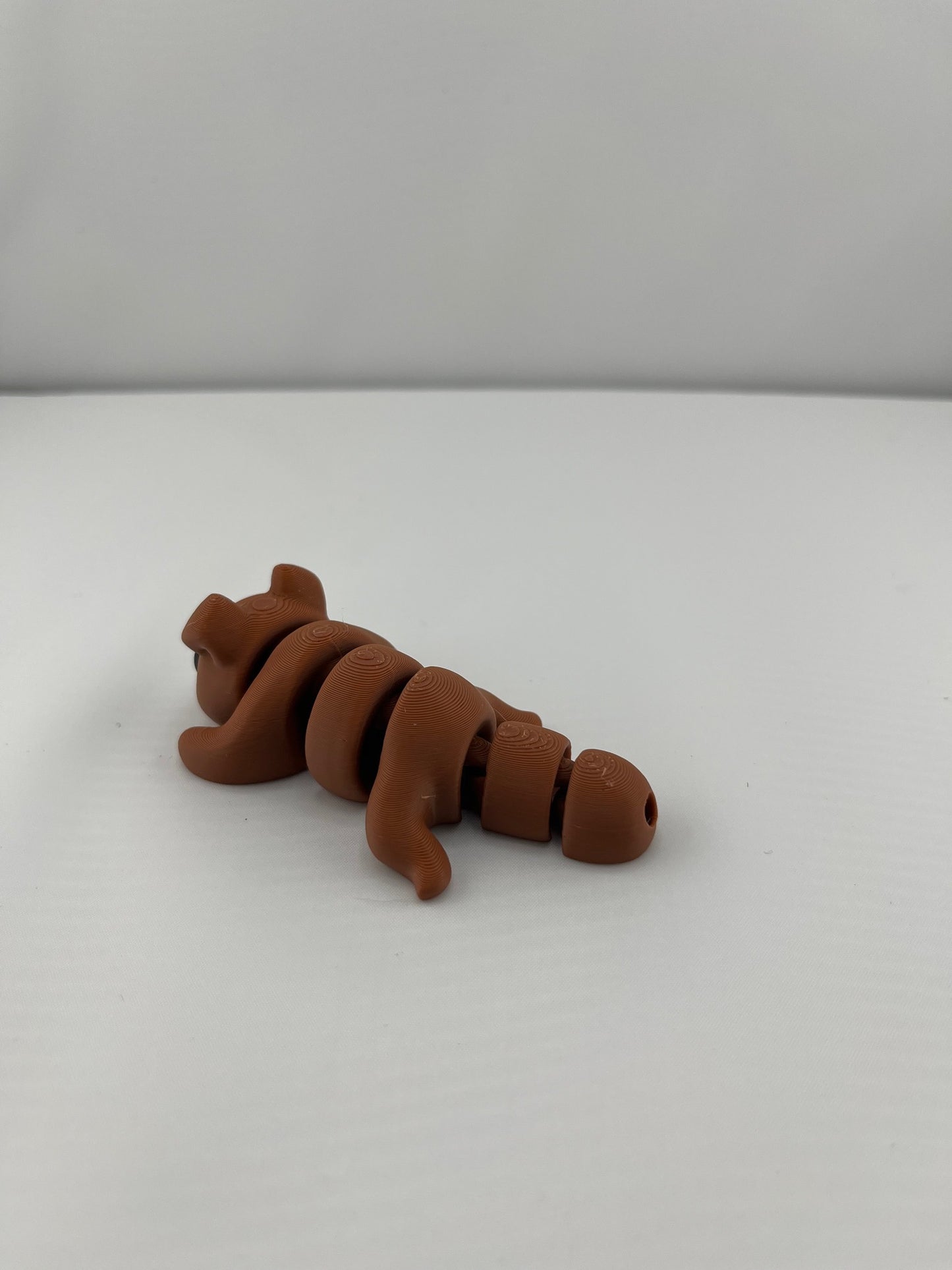 25 Flexi Articulated Brown Dog - Tiny 3D Printed Fidget Toy - Great Gift - Team Mascot - Use as a fund raiser for school - Collect them all - Stress relief - ADHD - Key Chain - Zipper Pull - Pal for your pocket - MADE IN THE USA