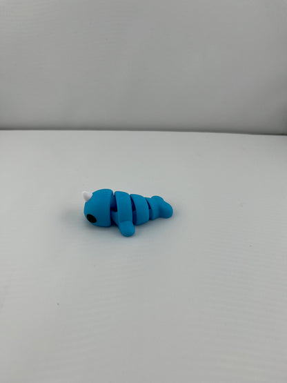 Flexible Articulated Norwal - Tiny 3D Printed Fidget Toy - Various Sizes Available - Team Mascot - Use as a fund raiser for school - Collect them all - Stress relief - ADHD - Key Chain - Zipper Pull - Pal for your pocket - MADE IN THE USA