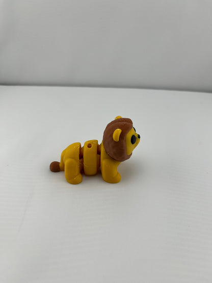 Flexible Articulated Lion - Tiny 3D Printed Fidget Toy - Various Sizes Available - Team Mascot - Use as a fund raiser for school - Collect them all - Stress relief - ADHD - Key Chain - Zipper Pull - Pal for your pocket - MADE IN THE USA