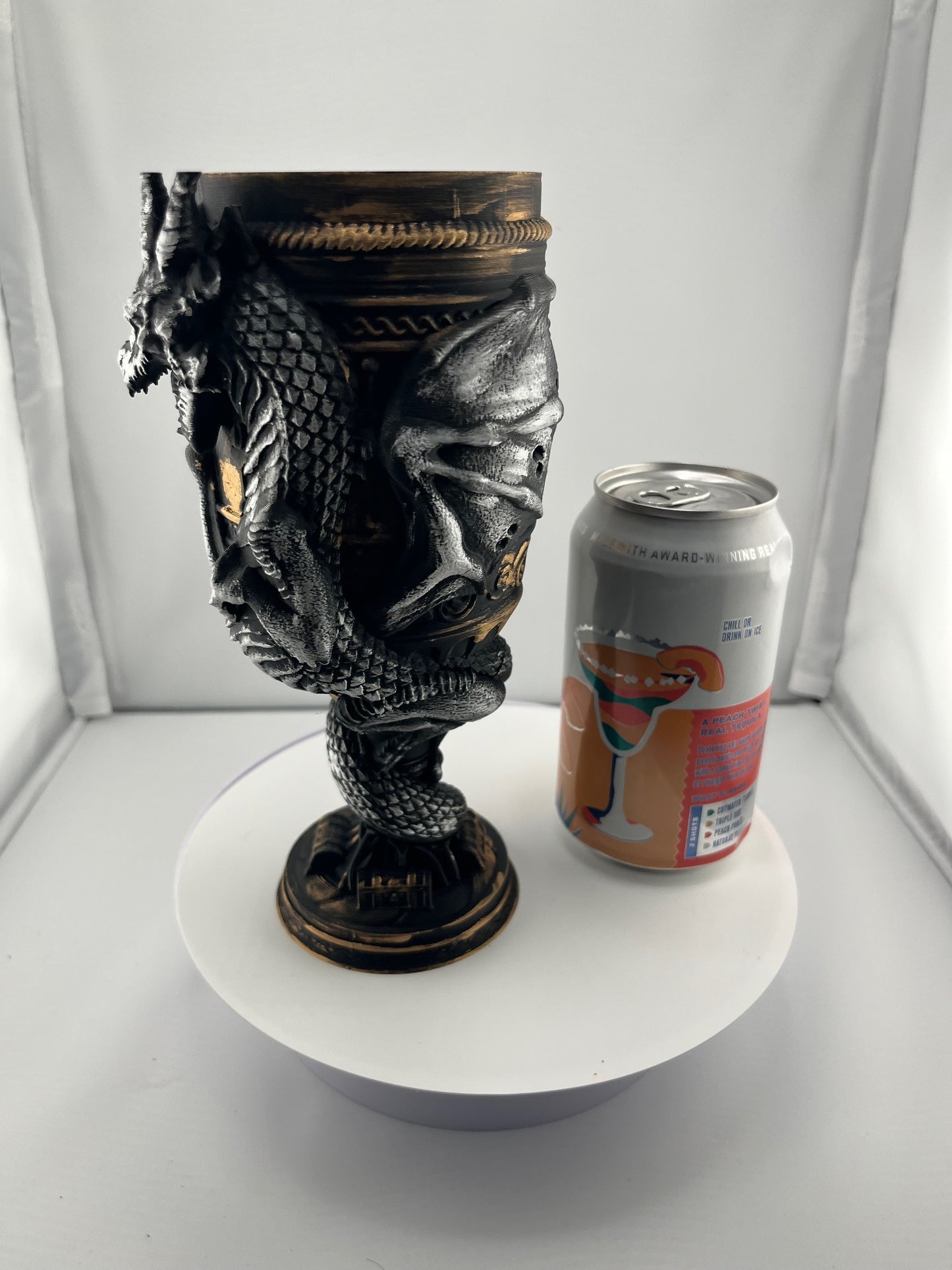 🐉 Dragon Goblet Can Holder Koozie – Holds 12oz & 16oz Cans or 12oz Bottles – Keeps Drinks Cold – Perfect for Renaissance Festivals! ⚔️🏰