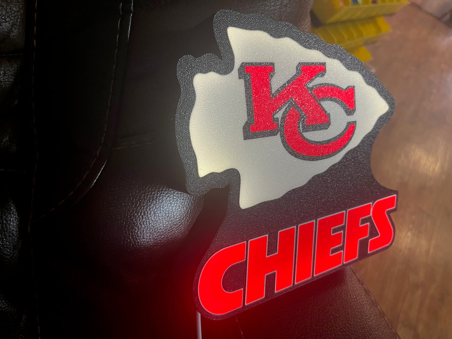 🏈🔥 Kansas City Chiefs Lighted Sign – Bold Red with Official Logo! 🔥🏈