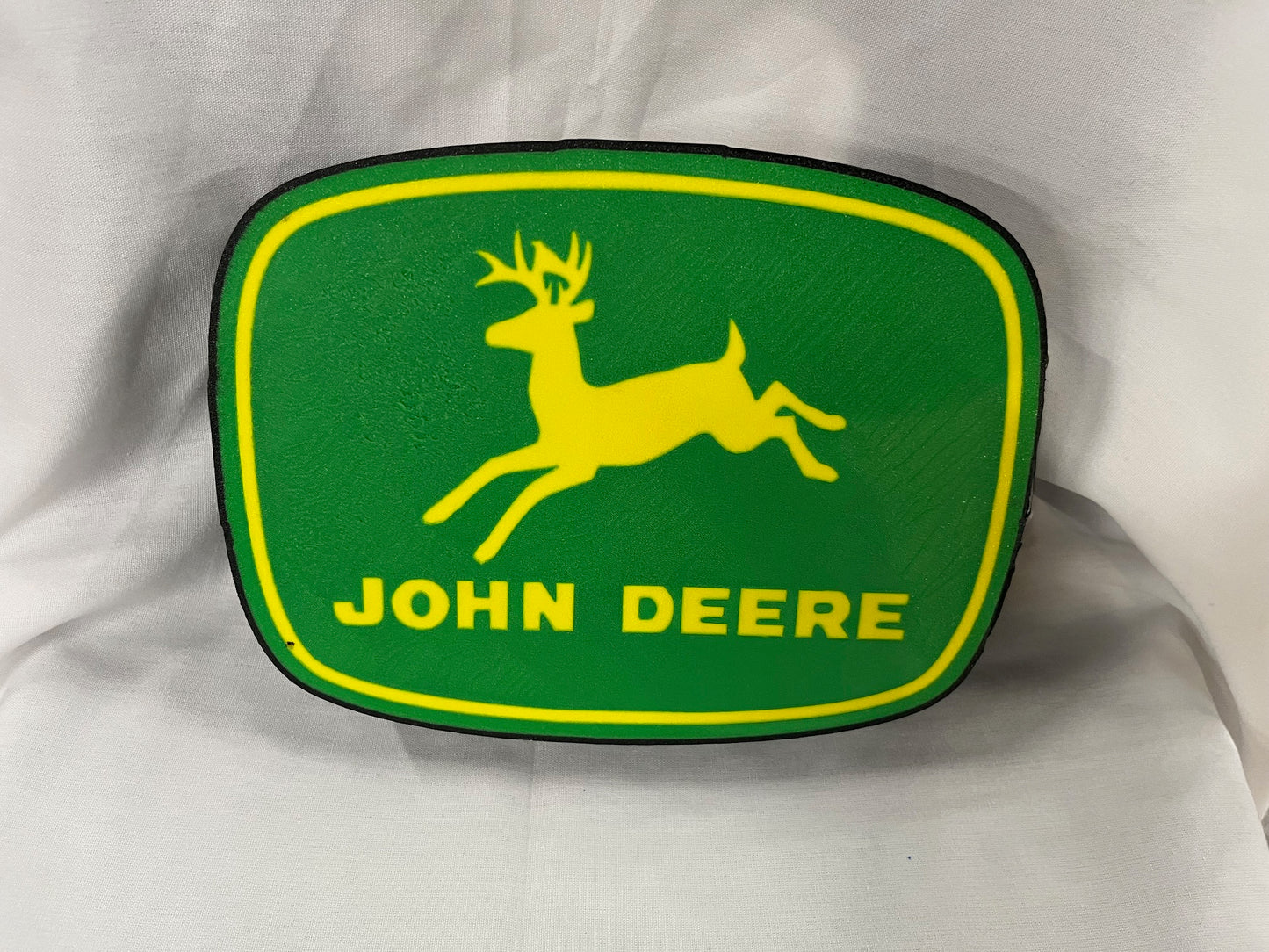 Lighted John Deere Tractor Sign – 9" Wide – Classic Farm Equipment Advertising - Color
