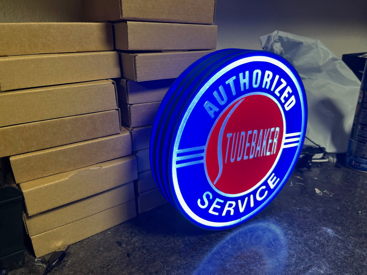 Lighted Vintage Inspired Studebaker Sign – Approx. 9" Wide – Vintage Style