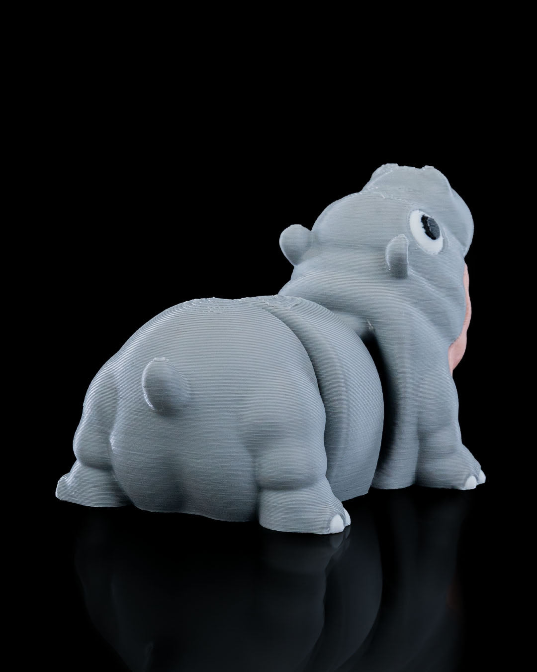 Merry Baby Hippo Keychain – 3D Printed Articulated Accessory