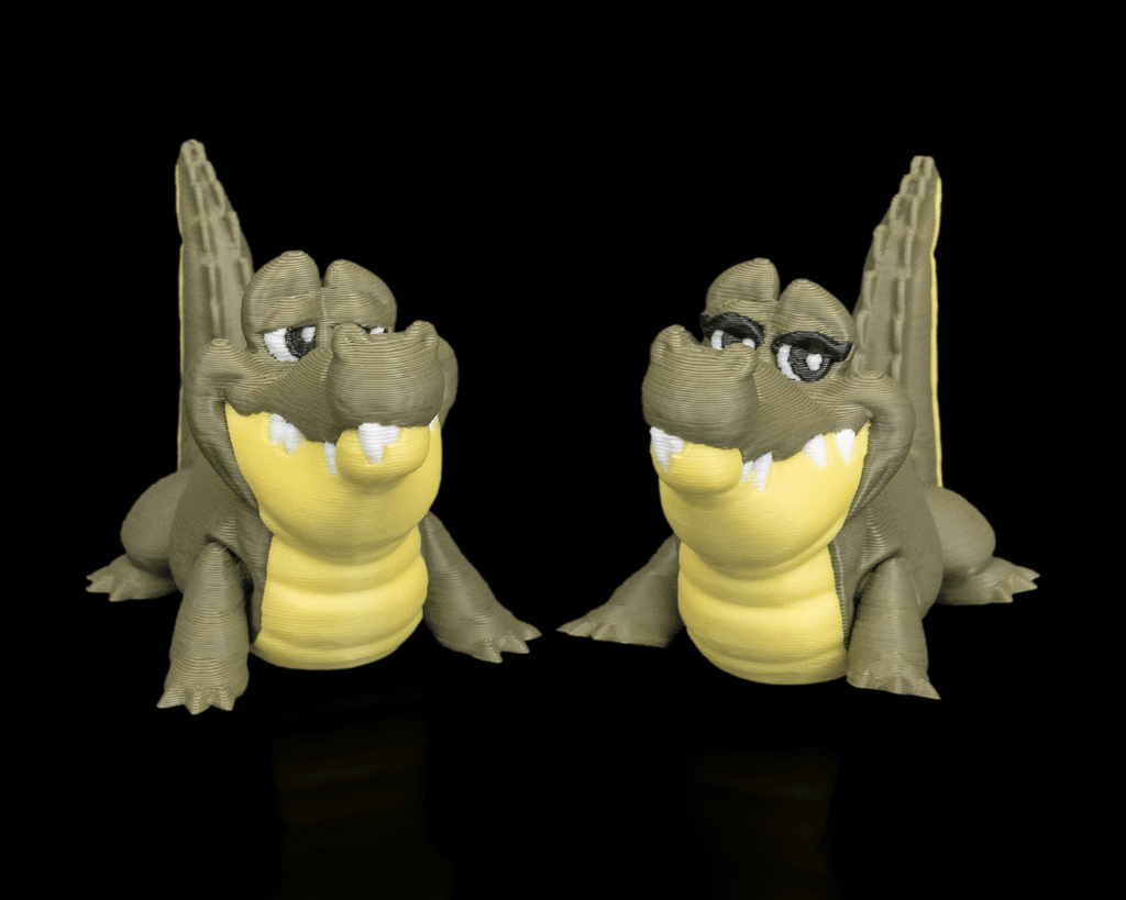 Pair of Crocodiles – 3D Printed Display Figures