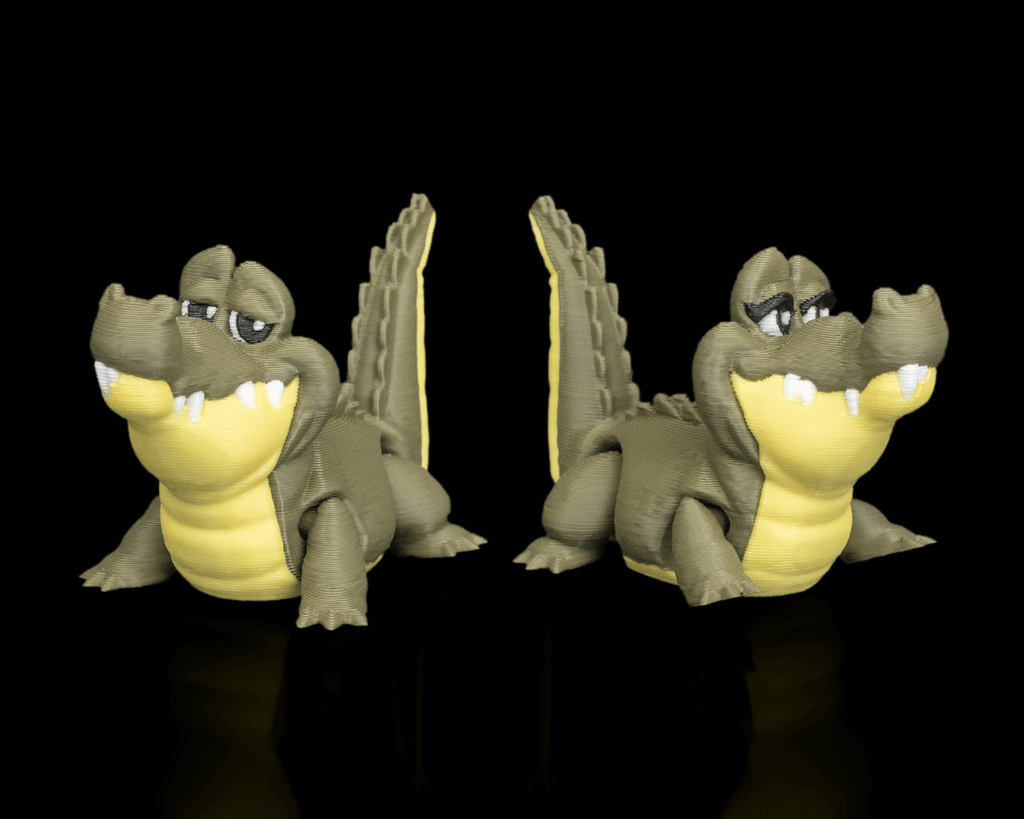 Pair of Crocodiles – 3D Printed Display Figures