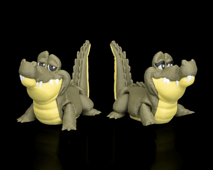 Pair of Crocodiles – 3D Printed Display Figures