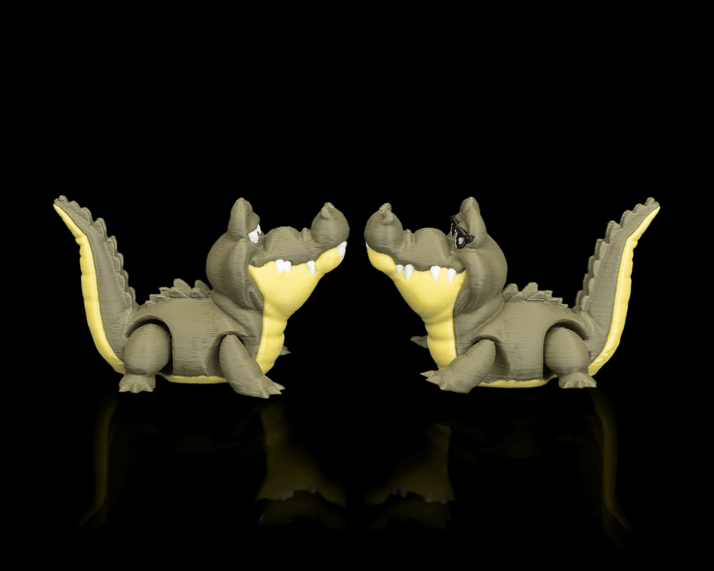 Pair of Crocodiles – 3D Printed Display Figures