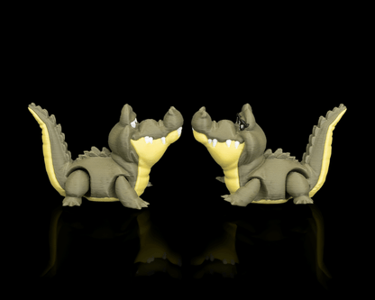 Pair of Crocodiles – 3D Printed Display Figures