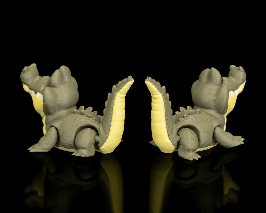 Pair of Crocodiles – 3D Printed Display Figures