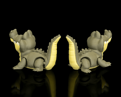 Pair of Crocodiles – 3D Printed Display Figures
