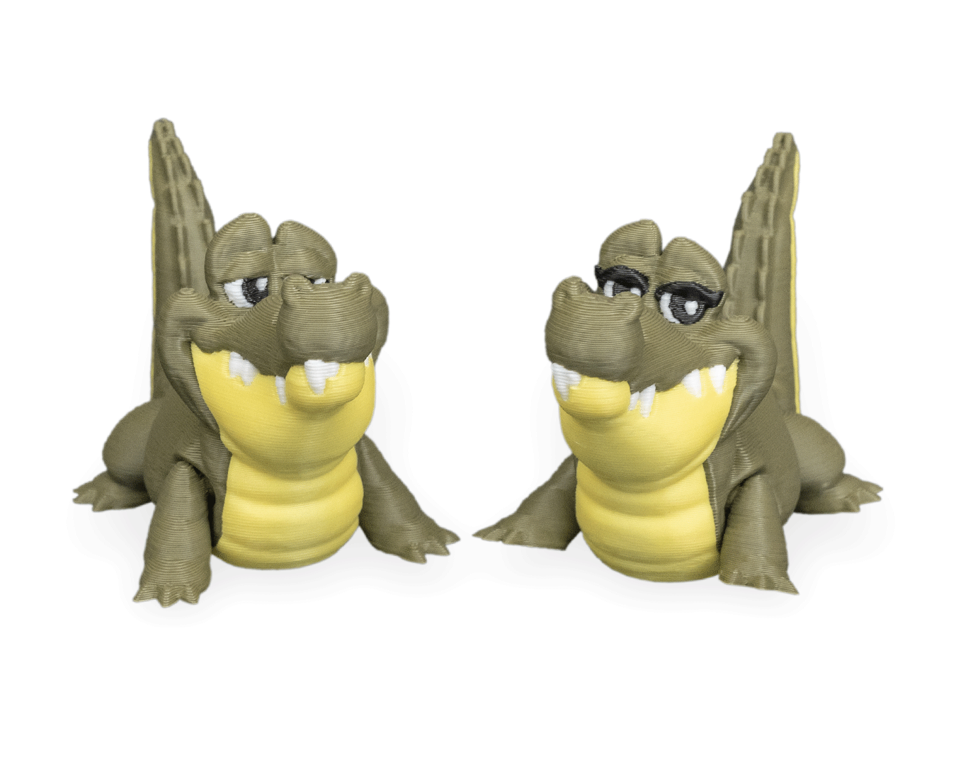 Pair of Crocodiles – 3D Printed Display Figures
