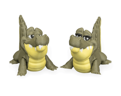 Pair of Crocodiles – 3D Printed Display Figures