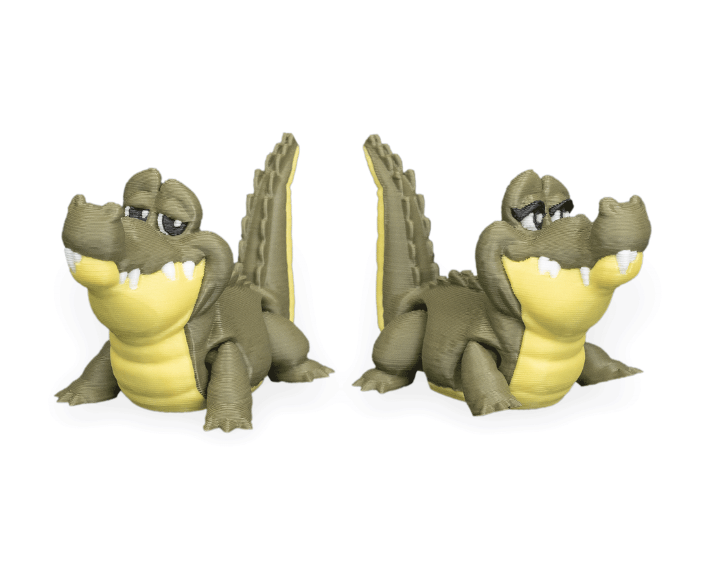 Pair of Crocodiles – 3D Printed Display Figures