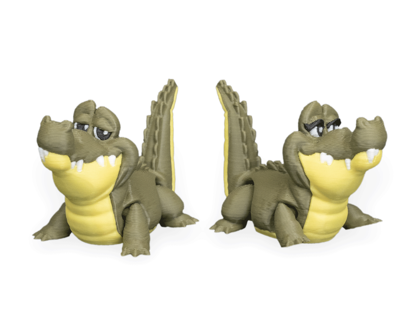 Pair of Crocodiles – 3D Printed Display Figures