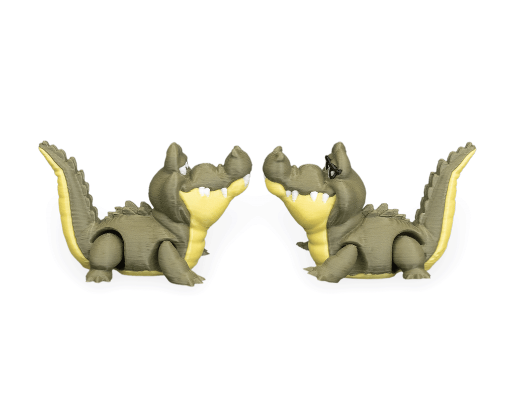 Pair of Crocodiles – 3D Printed Display Figures