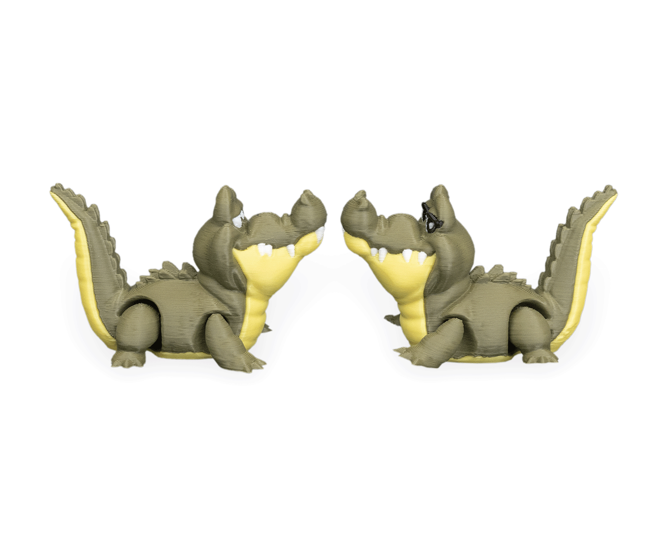 Pair of Crocodiles – 3D Printed Display Figures
