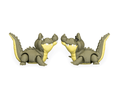Pair of Crocodiles – 3D Printed Display Figures