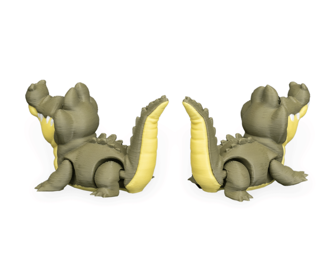 Pair of Crocodiles – 3D Printed Display Figures