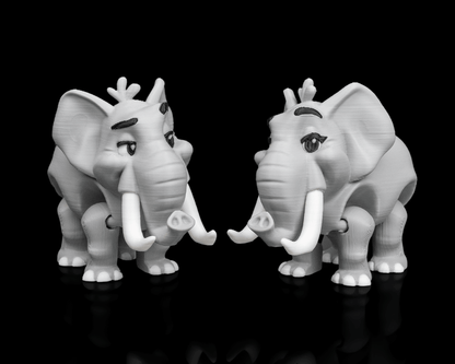 Pair of Elephants – 3D Printed Display Figures