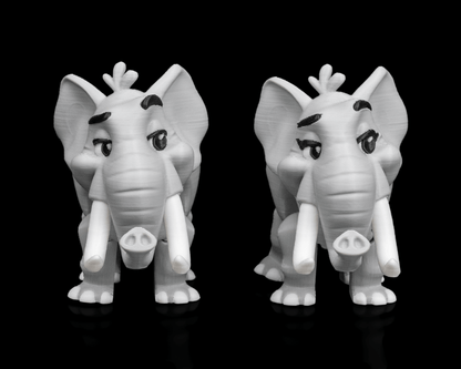 Pair of Elephants – 3D Printed Display Figures