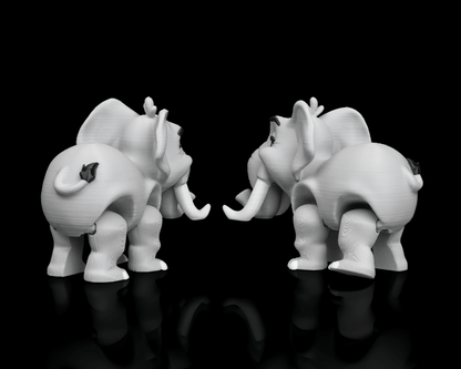 Pair of Elephants – 3D Printed Display Figures