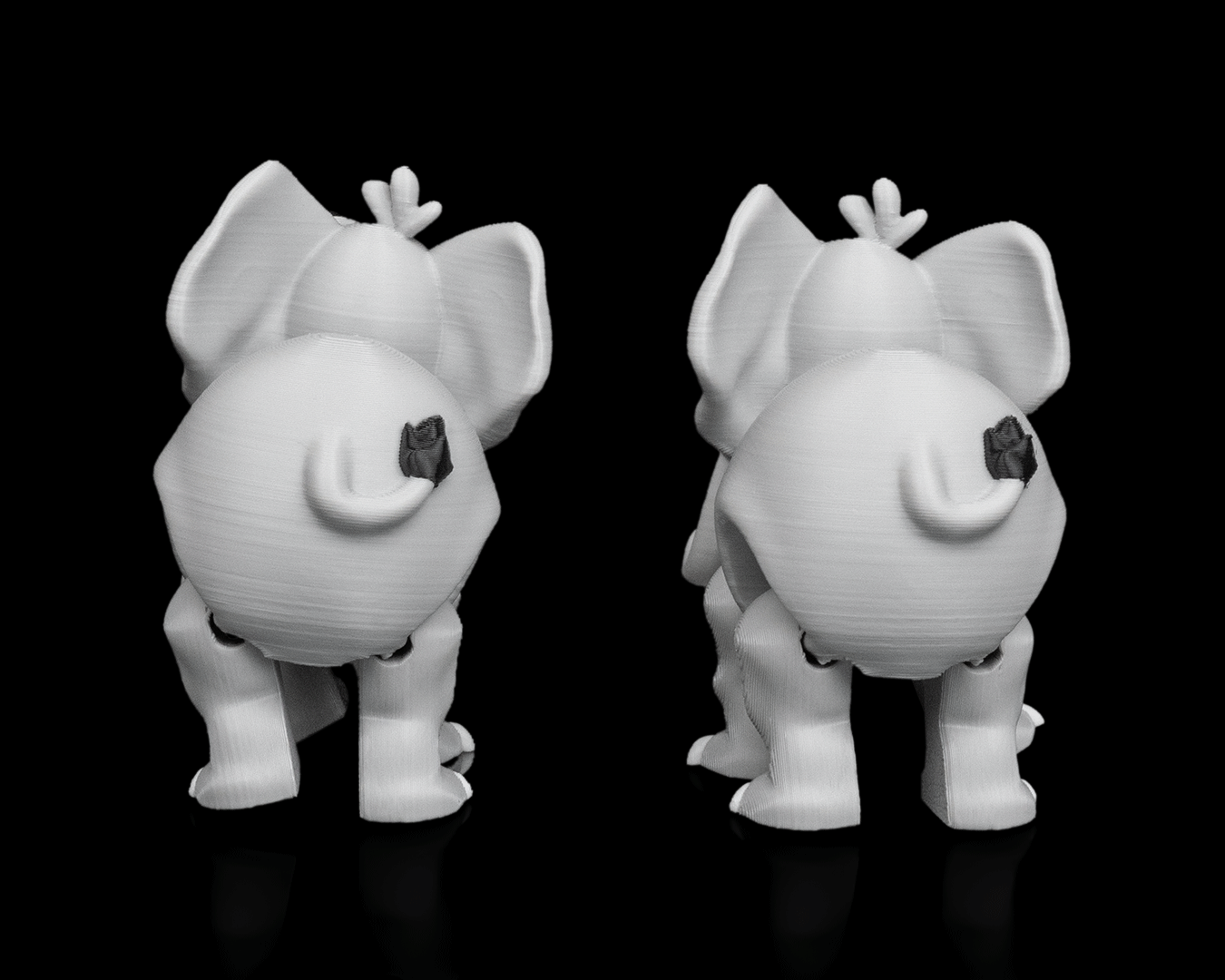 Pair of Elephants – 3D Printed Display Figures