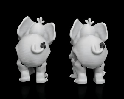 Pair of Elephants – 3D Printed Display Figures
