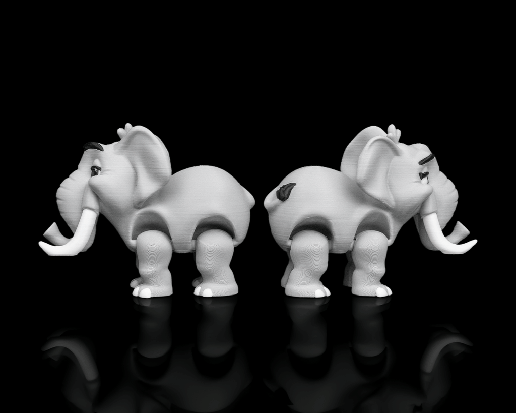 Pair of Elephants – 3D Printed Display Figures