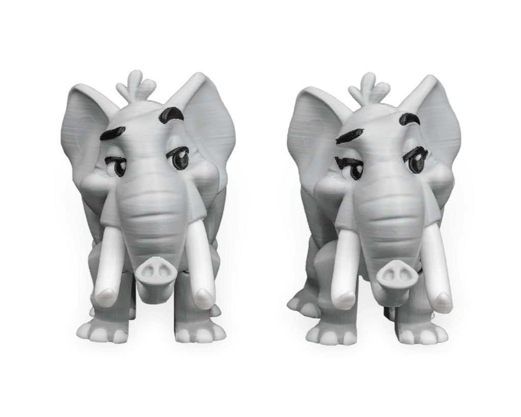 Pair of Elephants – 3D Printed Display Figures