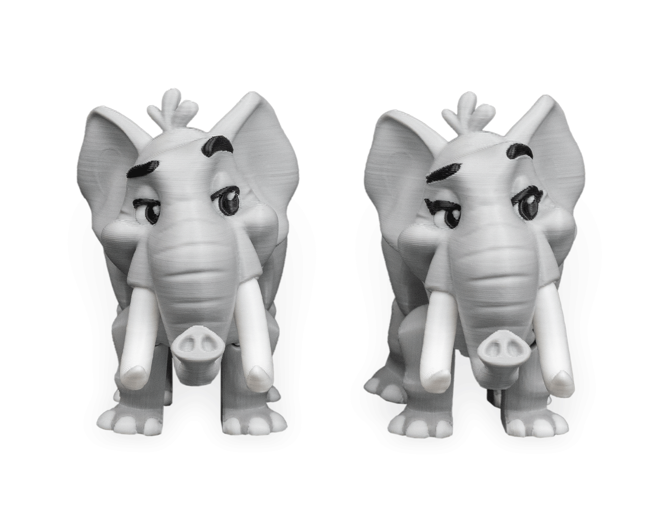 Pair of Elephants – 3D Printed Display Figures