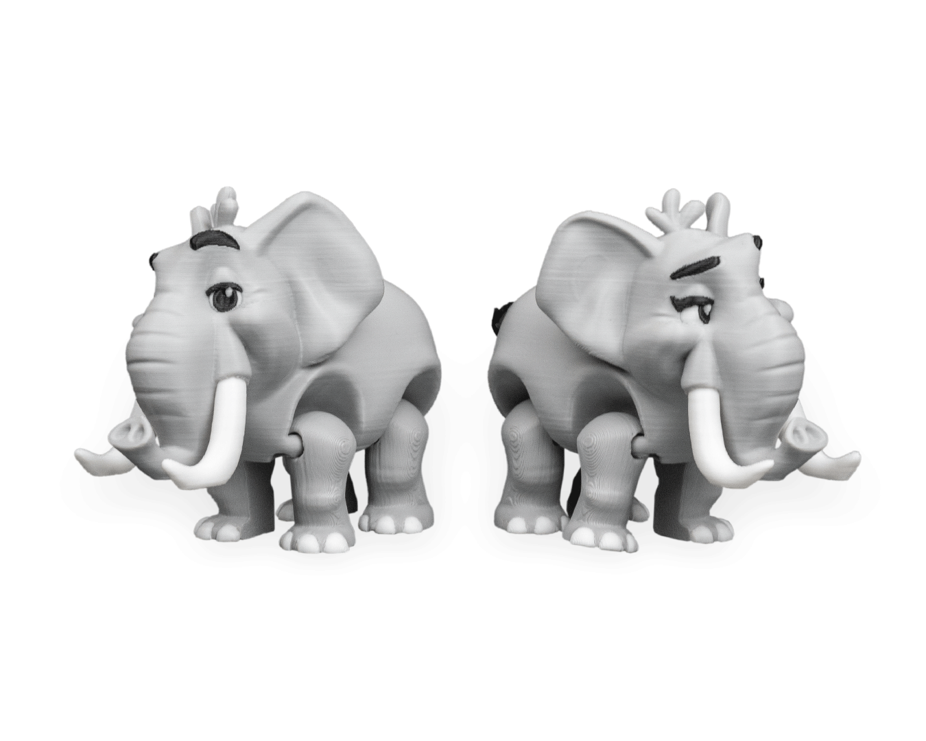 Pair of Elephants – 3D Printed Display Figures