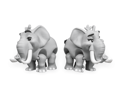 Pair of Elephants – 3D Printed Display Figures