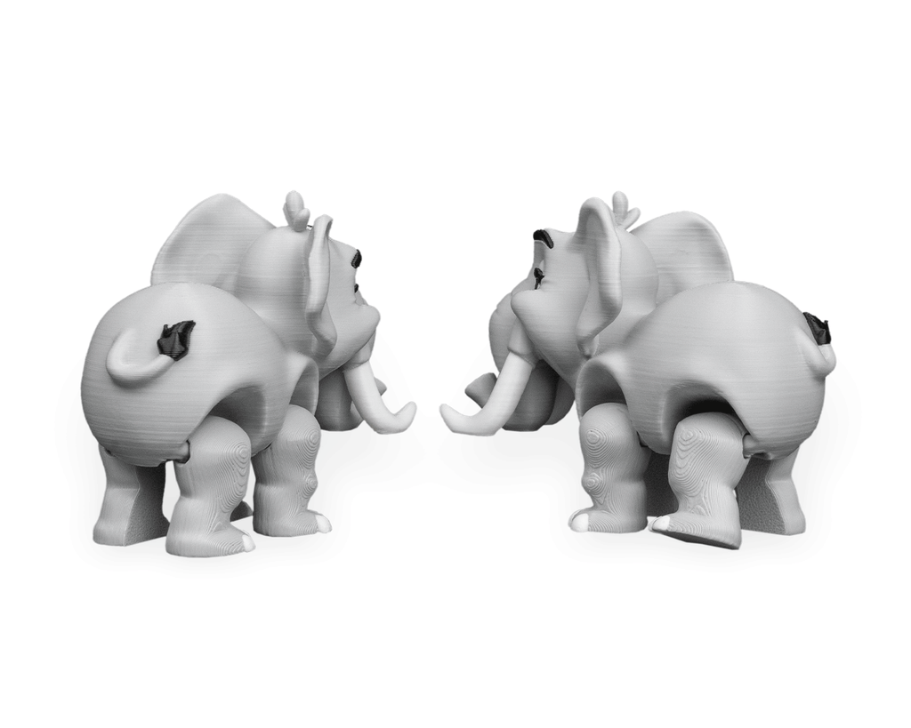 Pair of Elephants – 3D Printed Display Figures