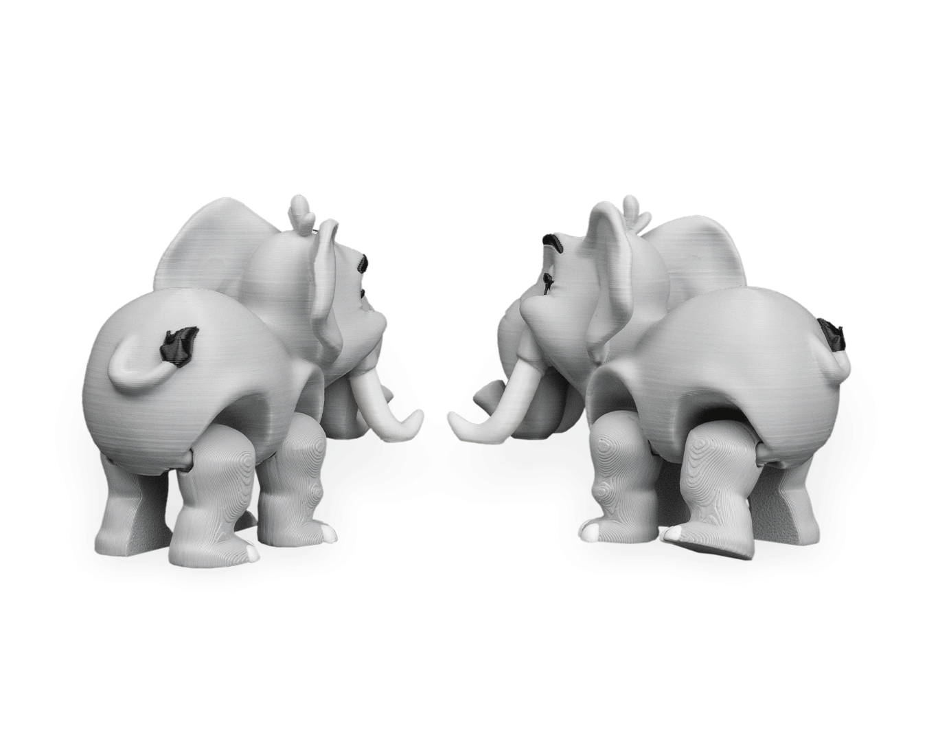 Pair of Elephants – 3D Printed Display Figures