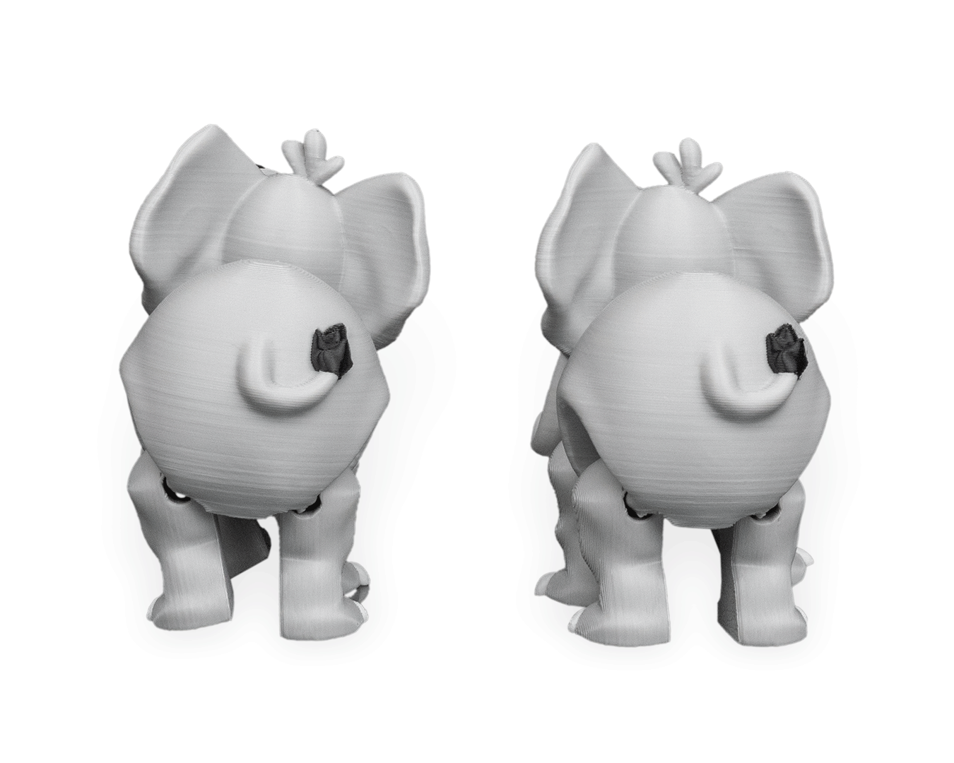Pair of Elephants – 3D Printed Display Figures