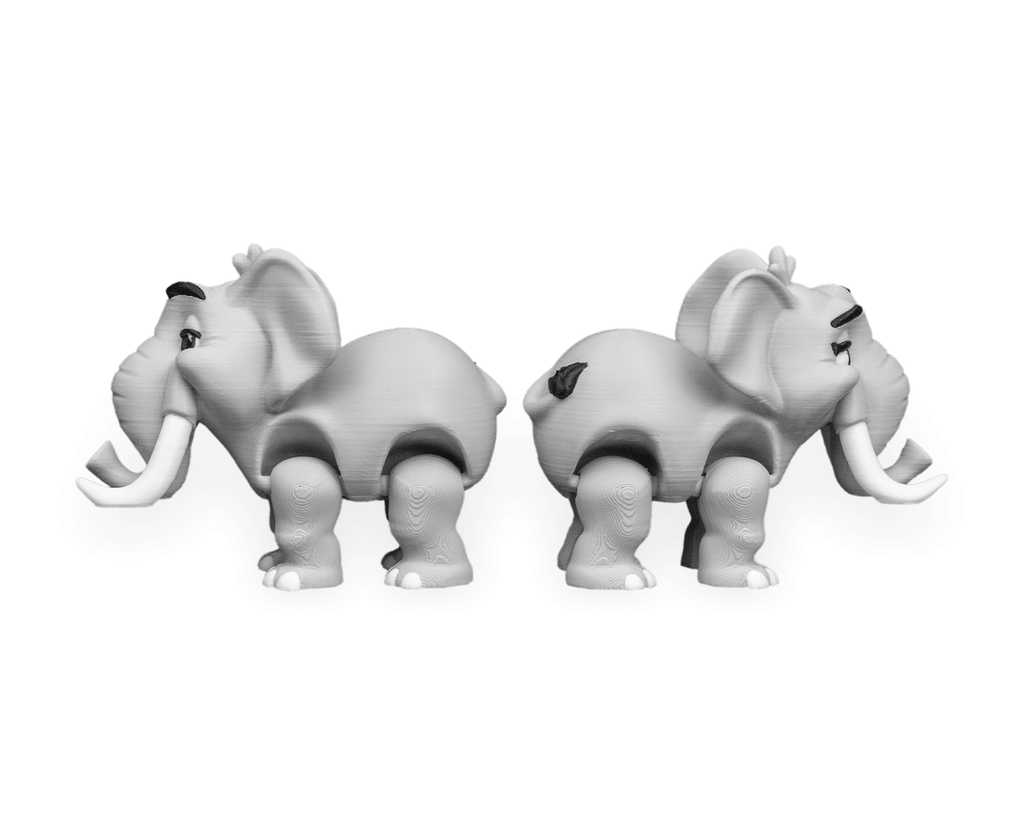 Pair of Elephants – 3D Printed Display Figures