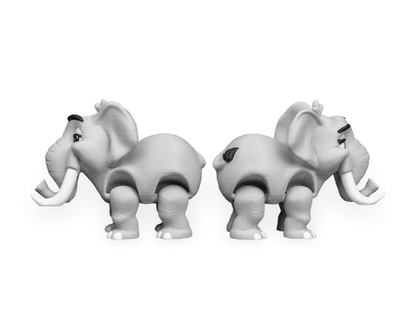 Pair of Elephants – 3D Printed Display Figures
