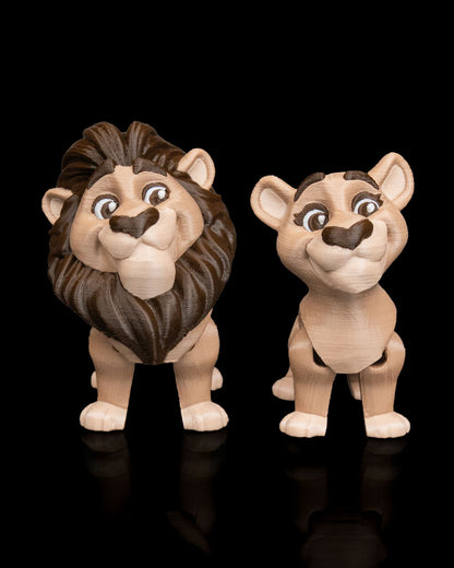 Pair of Lions – 3D Printed Display Figures