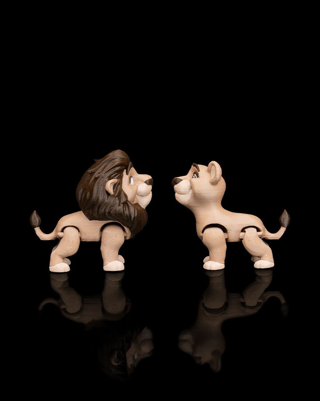 Pair of Lions – 3D Printed Display Figures