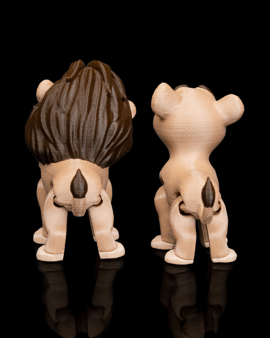 Pair of Lions – 3D Printed Display Figures