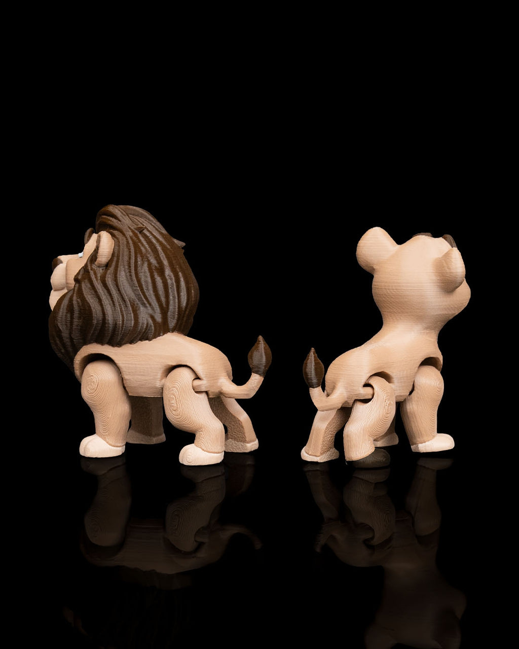Pair of Lions – 3D Printed Display Figures