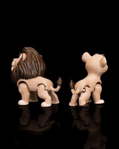Pair of Lions – 3D Printed Display Figures