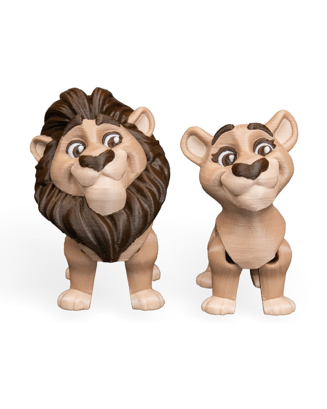 Pair of Lions – 3D Printed Display Figures