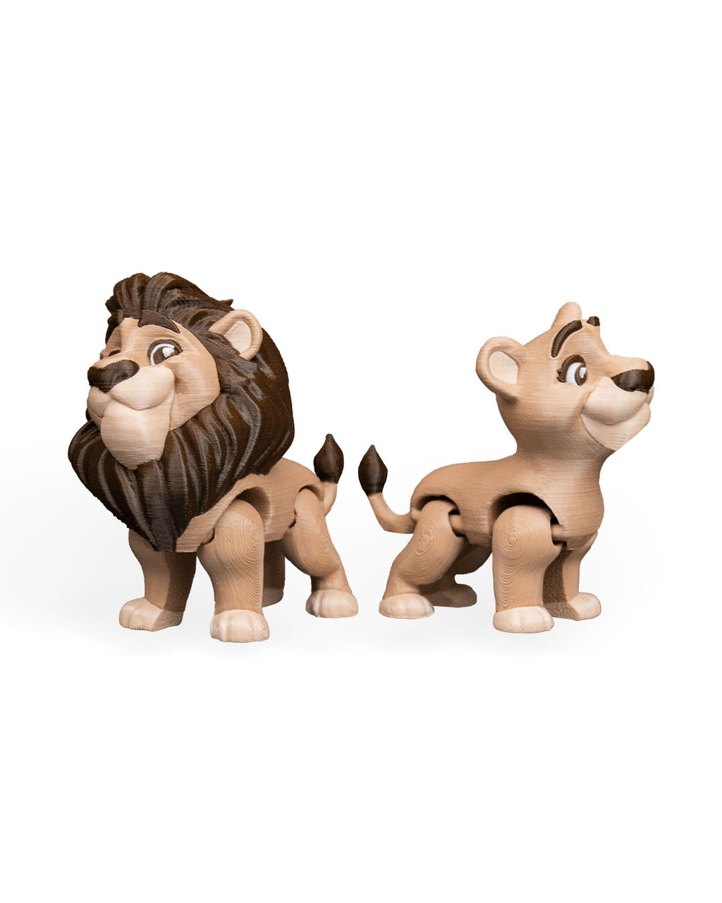 Pair of Lions – 3D Printed Display Figures