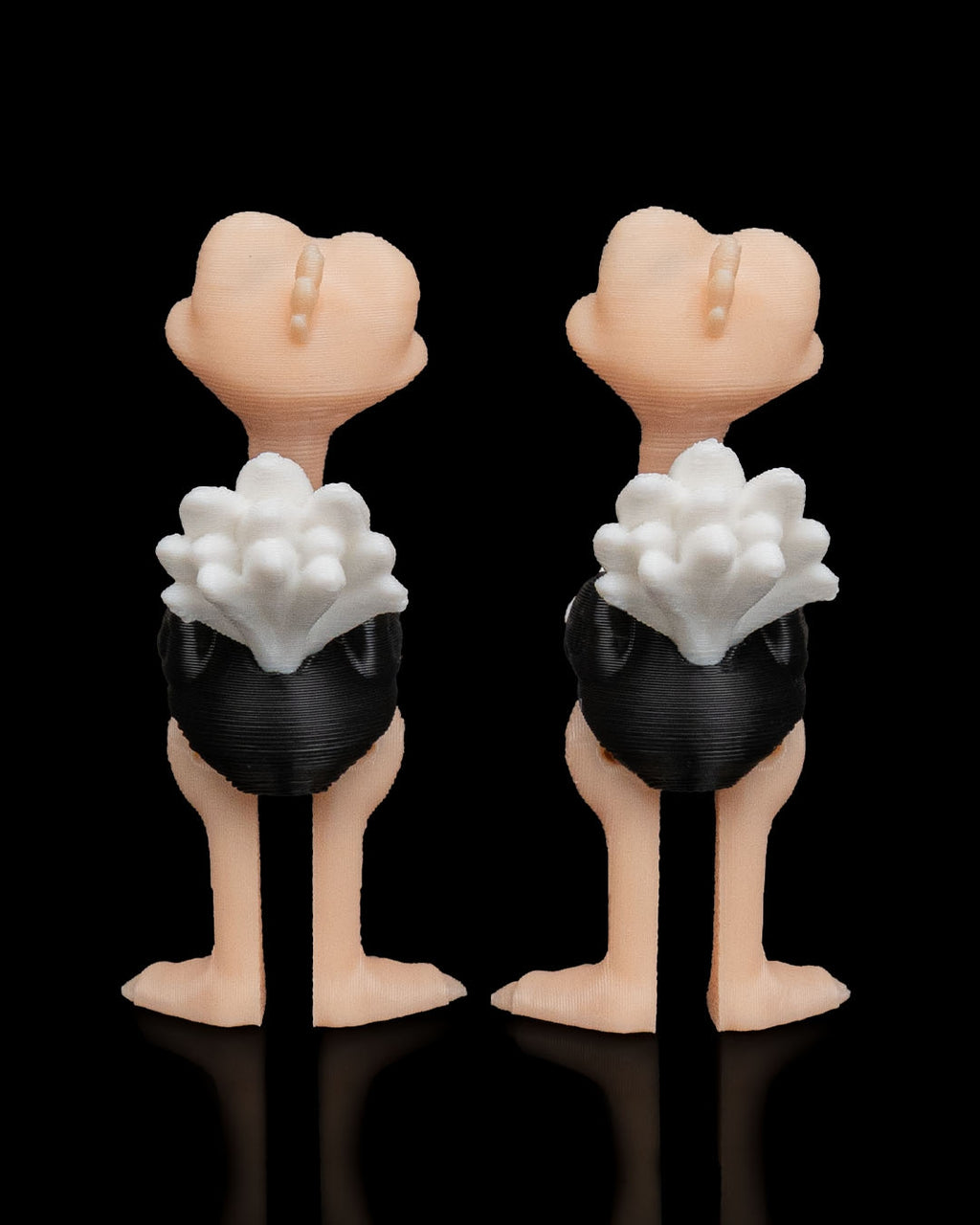 Pair of Ostriches – 3D Printed Display Figures
