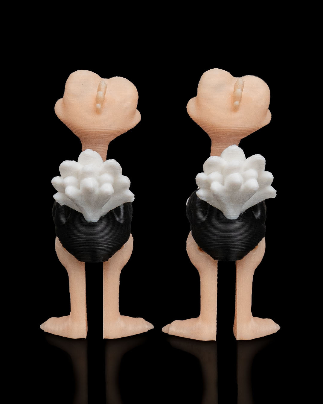 Pair of Ostriches – 3D Printed Display Figures