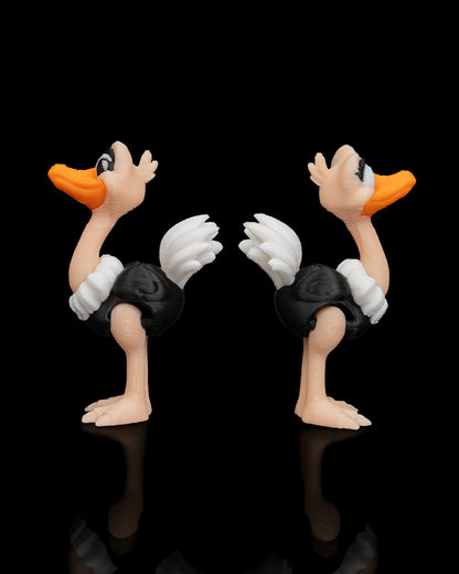 Pair of Ostriches – 3D Printed Display Figures