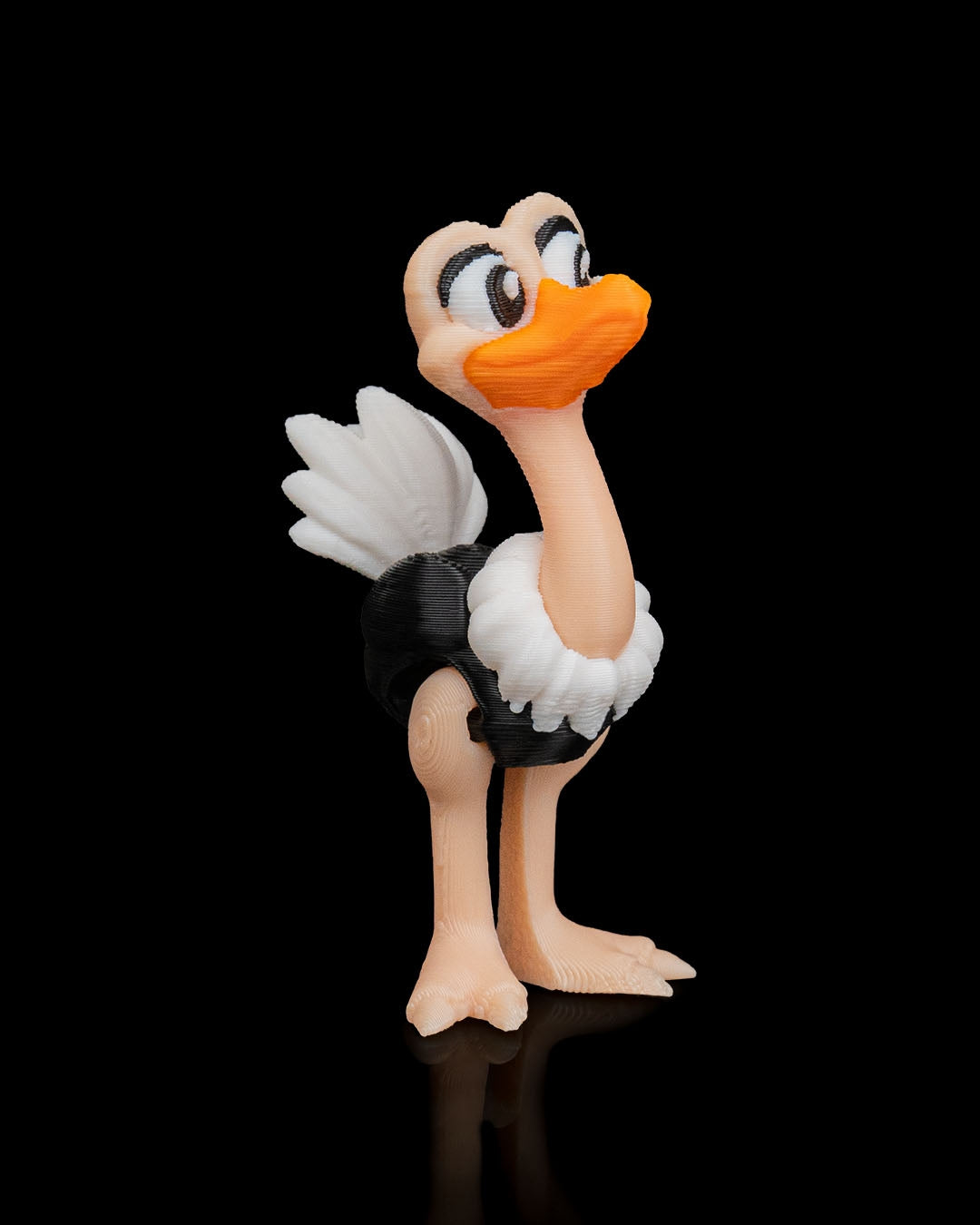 Pair of Ostriches – 3D Printed Display Figures